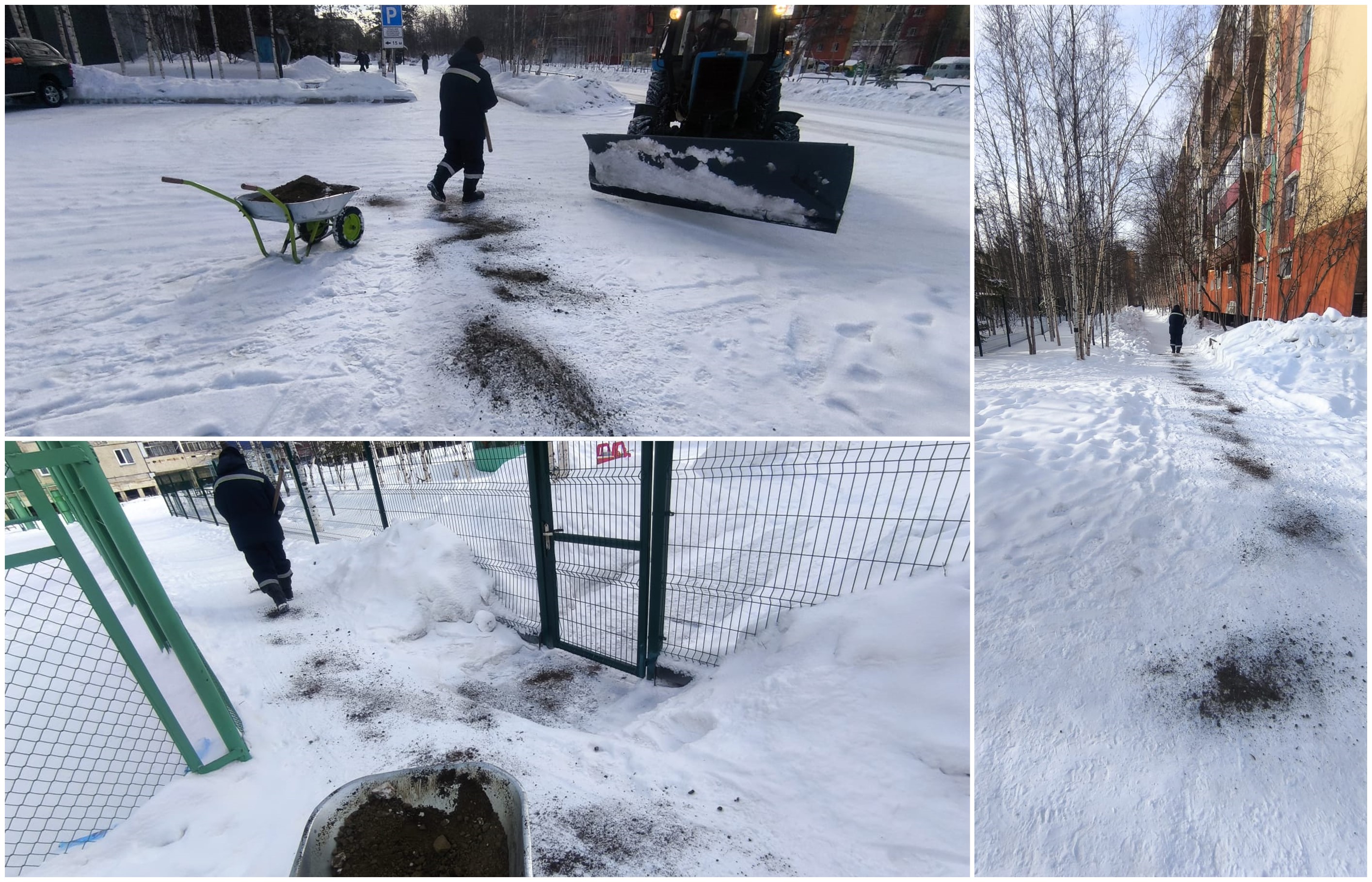 Снегоуборочные работы в Мирном с 29 по 31 марта