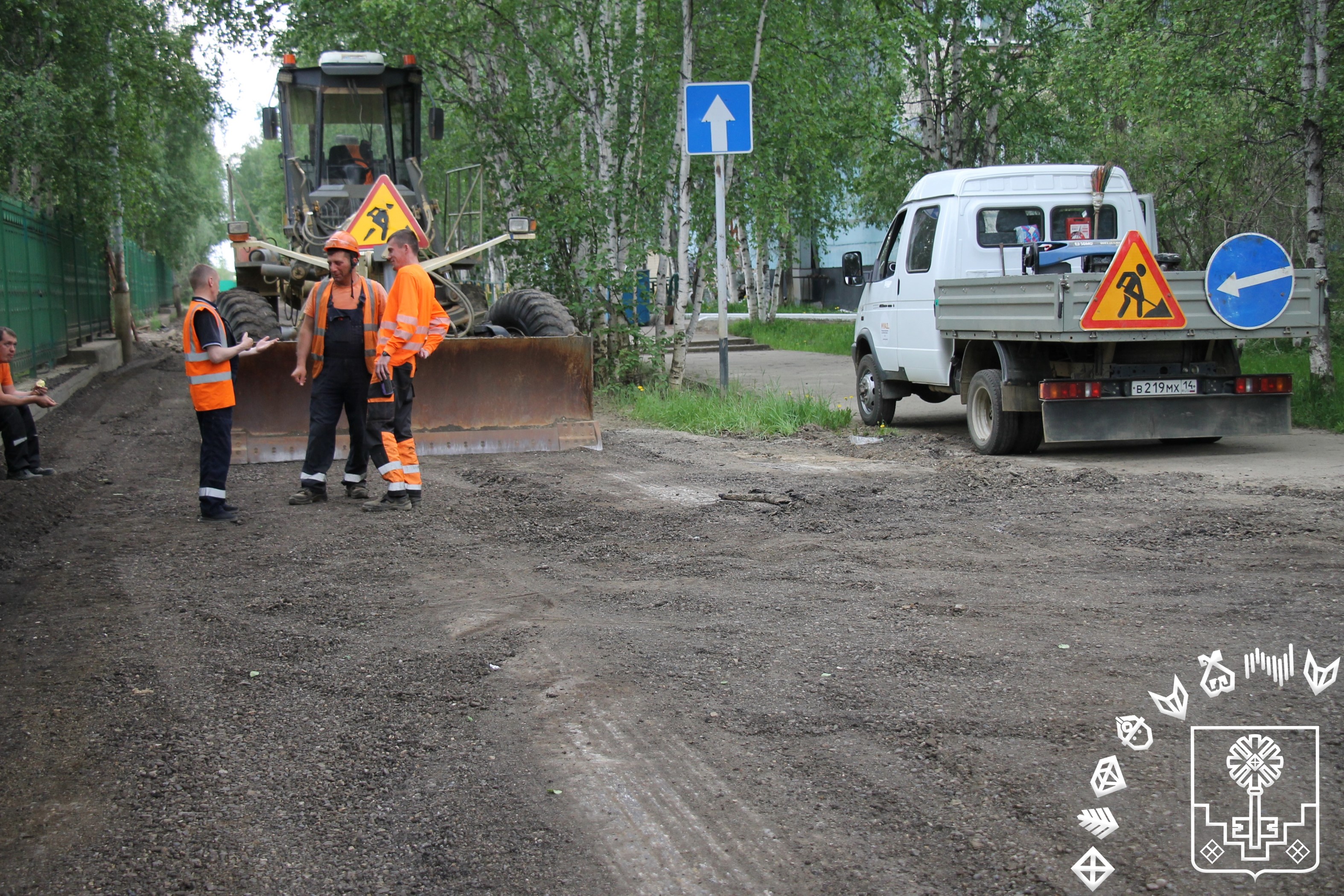 На улице Московская сняли старый асфальт