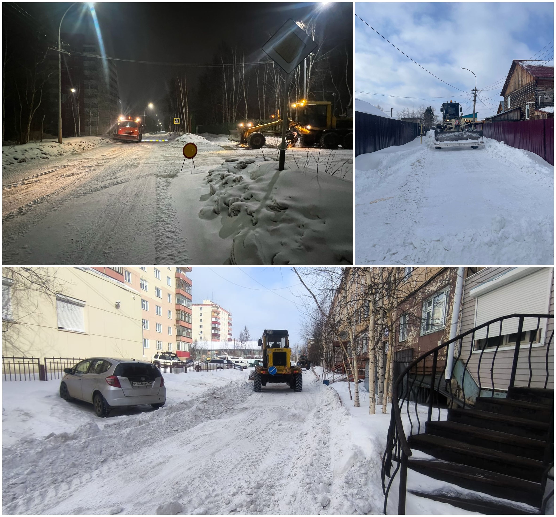 990 кубов снега было вывезено на полигон за последние 2 дня  