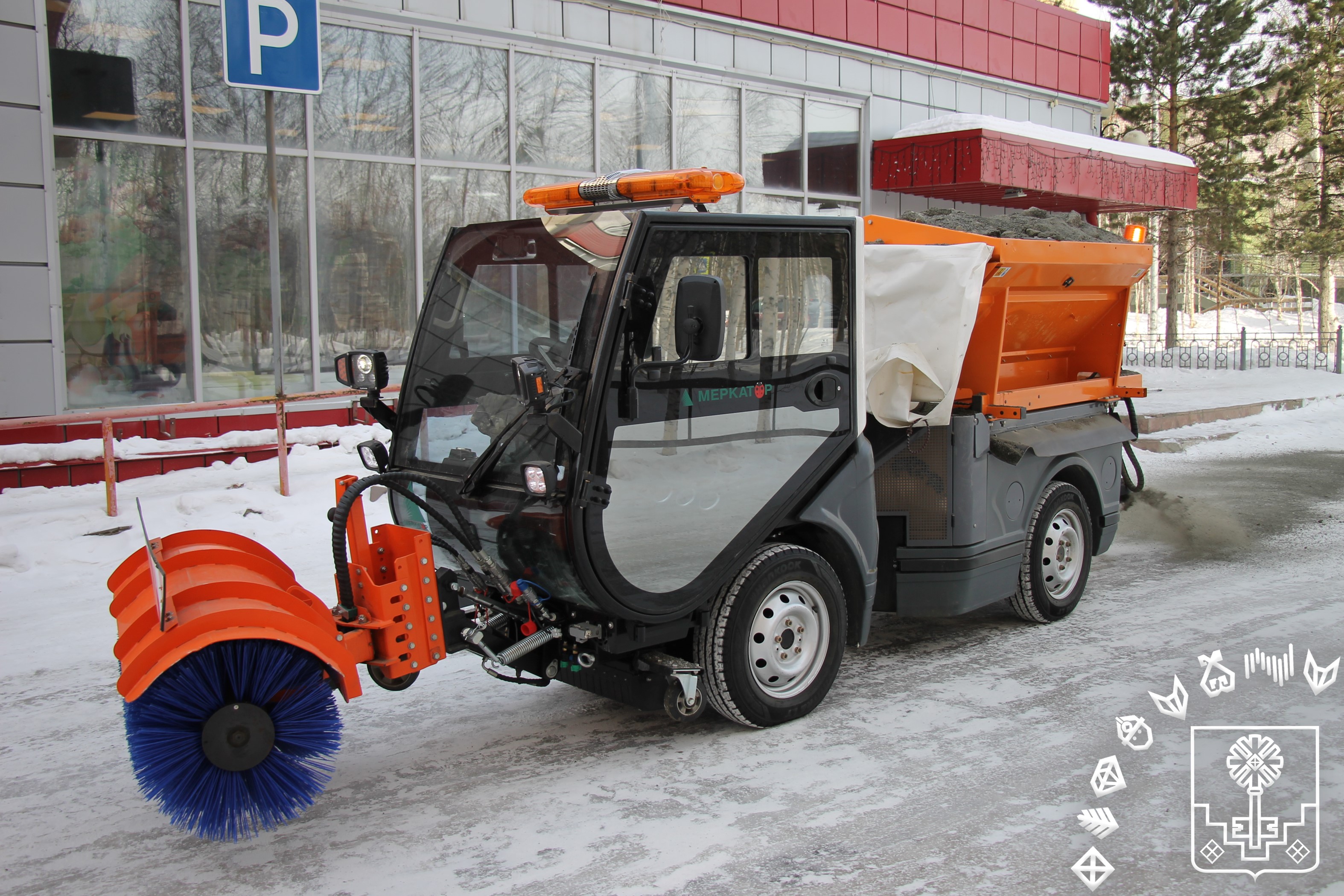 На подсыпку тротуаров вышел Меркатор
