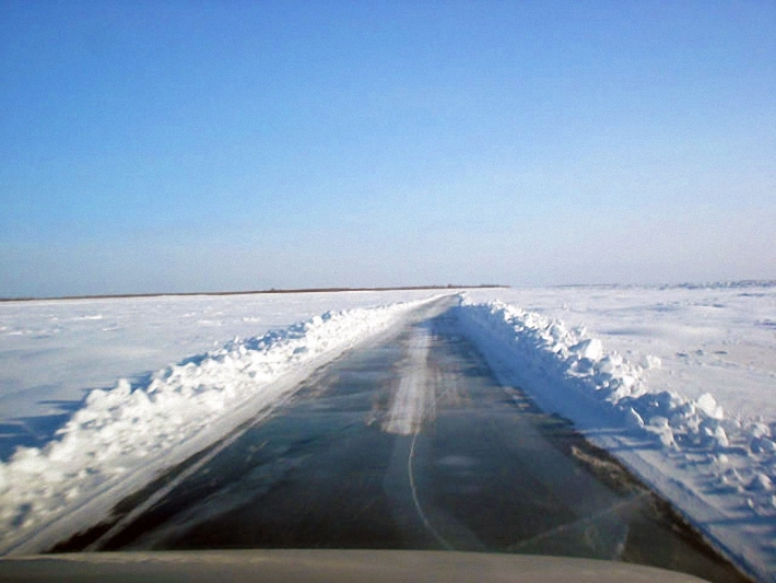 На федеральной трассе А-331 «Вилюй»  открыто движение по трем ледовым переправам