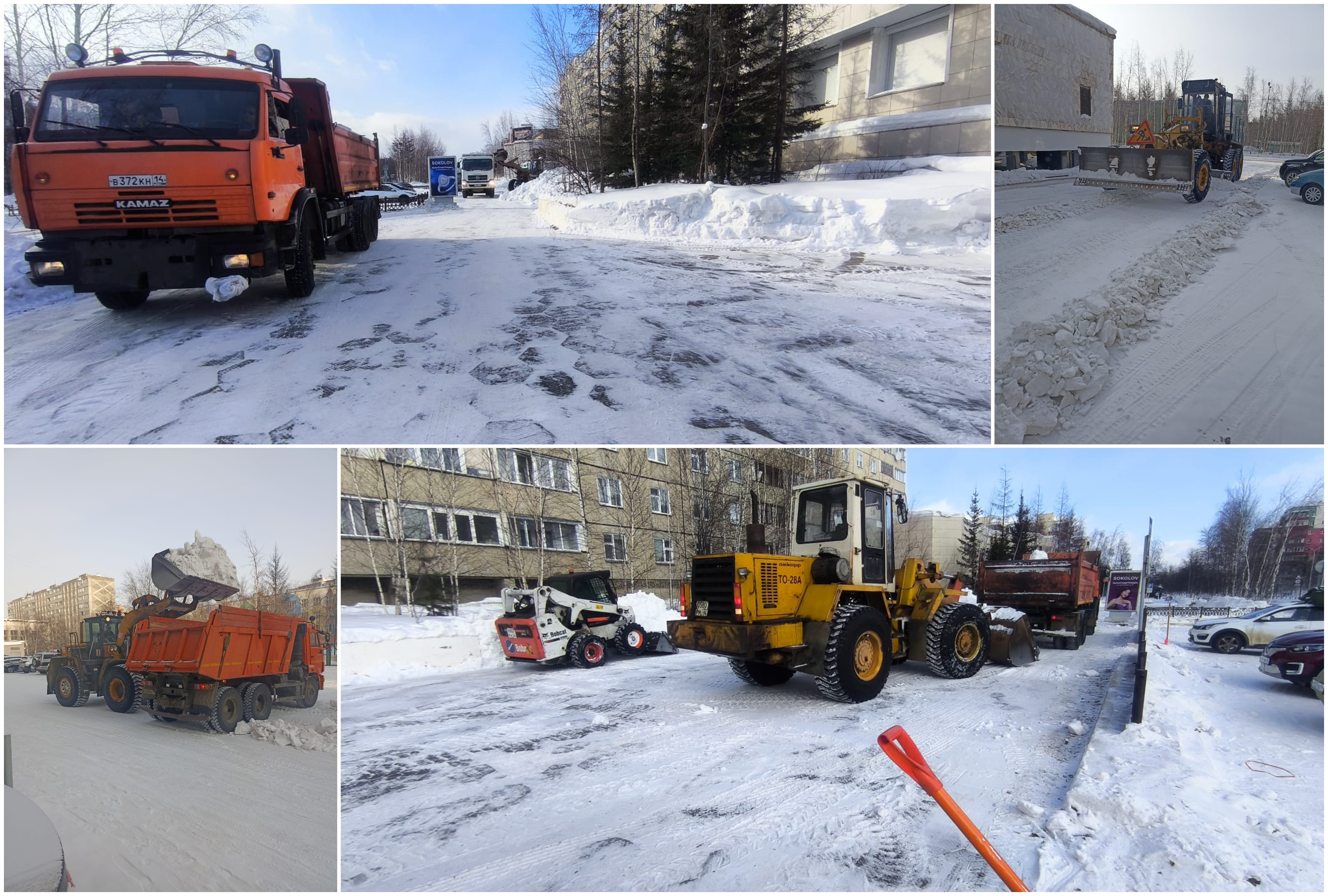 В минувшие выходные в Мирном вывезено 635 кубометров снега