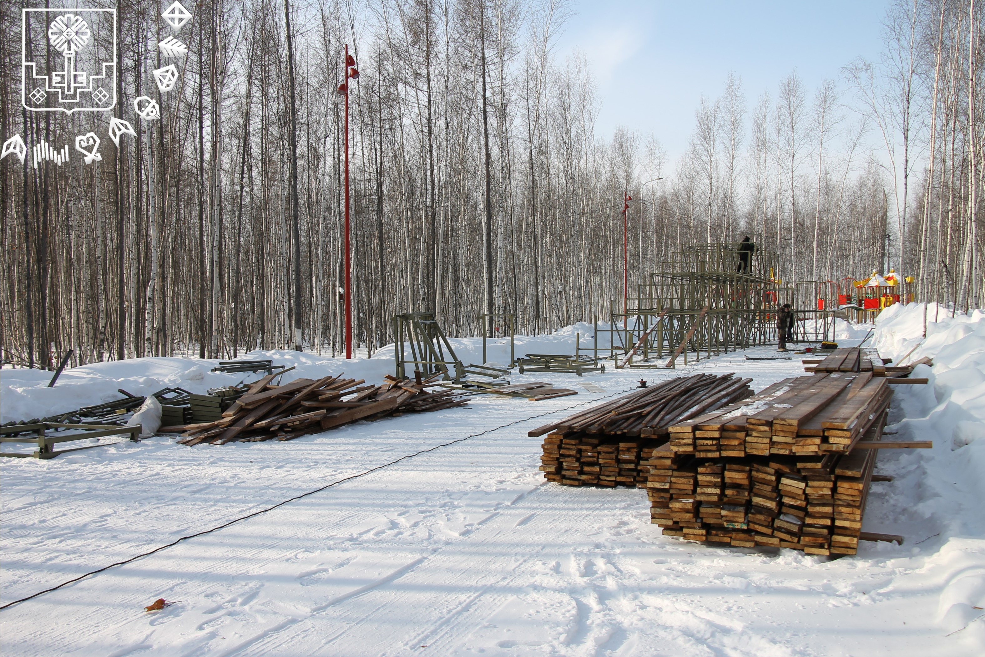 В парке начались работы по возведению новых объектов